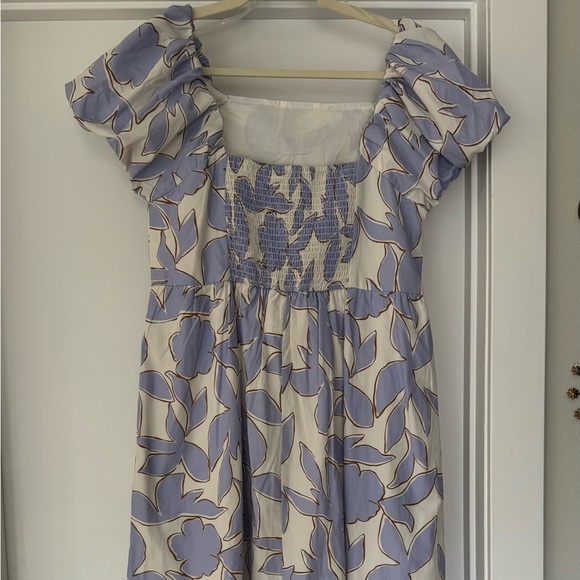 Target Women's Maxi Dress - Cream, brown and periwinkle blue - Picture 4 of 6
